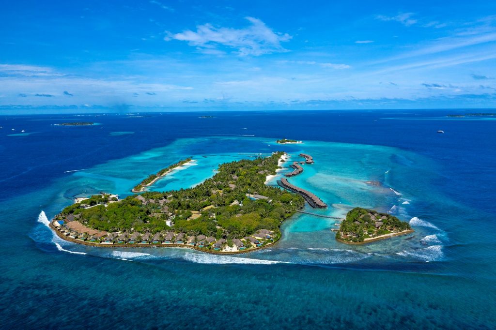 Sheraton Maldives Full Moon Resort Spa Aerial